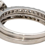 10k White Gold Round Lab Grown Diamond Bridal Engagement Ring Set 0.75CT