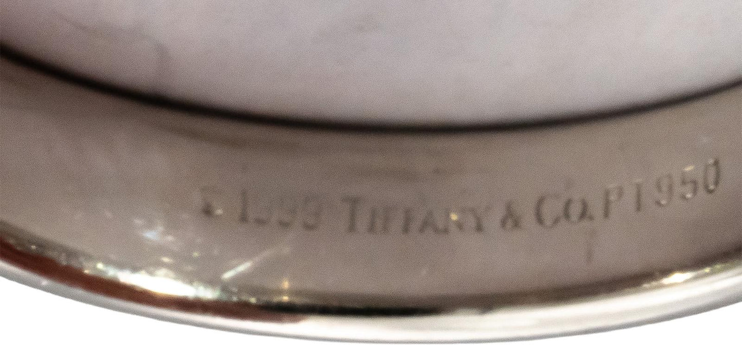 TIFFANY & CO. Platinum 4.5mm Wide Band Ring Size 10.25
