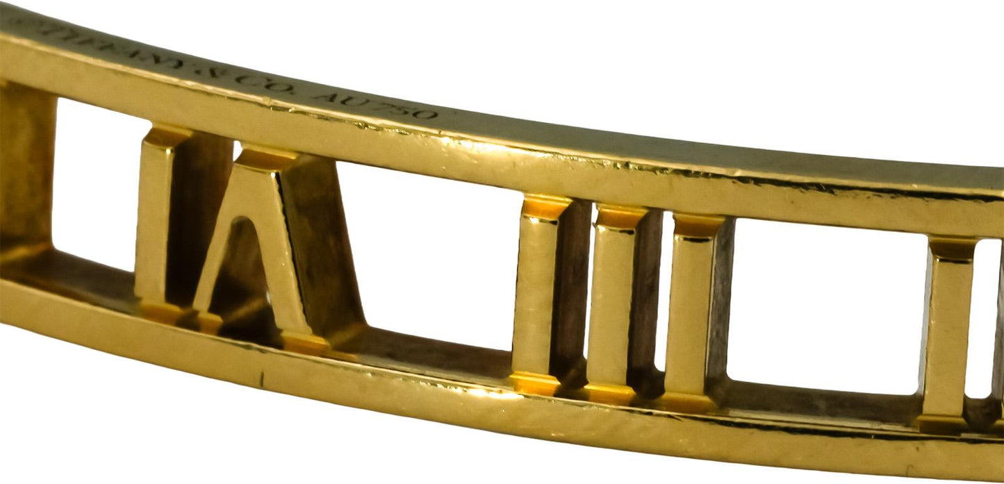 TIFFANY & CO. 18k Yellow Gold Atlas 6.5mm Wide Bangle Bracelet