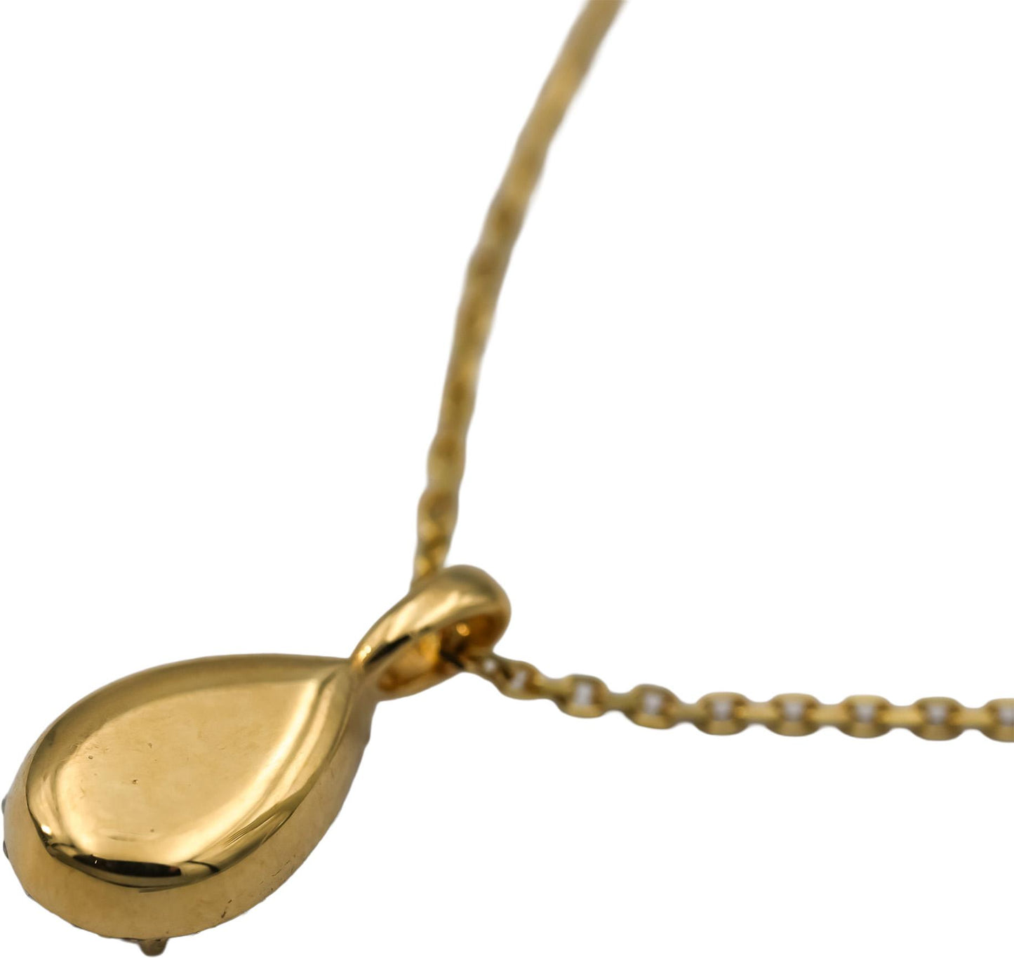 18k & 14k Yellow Gold Pear and Round Diamond Pendant Necklace 1.78CT