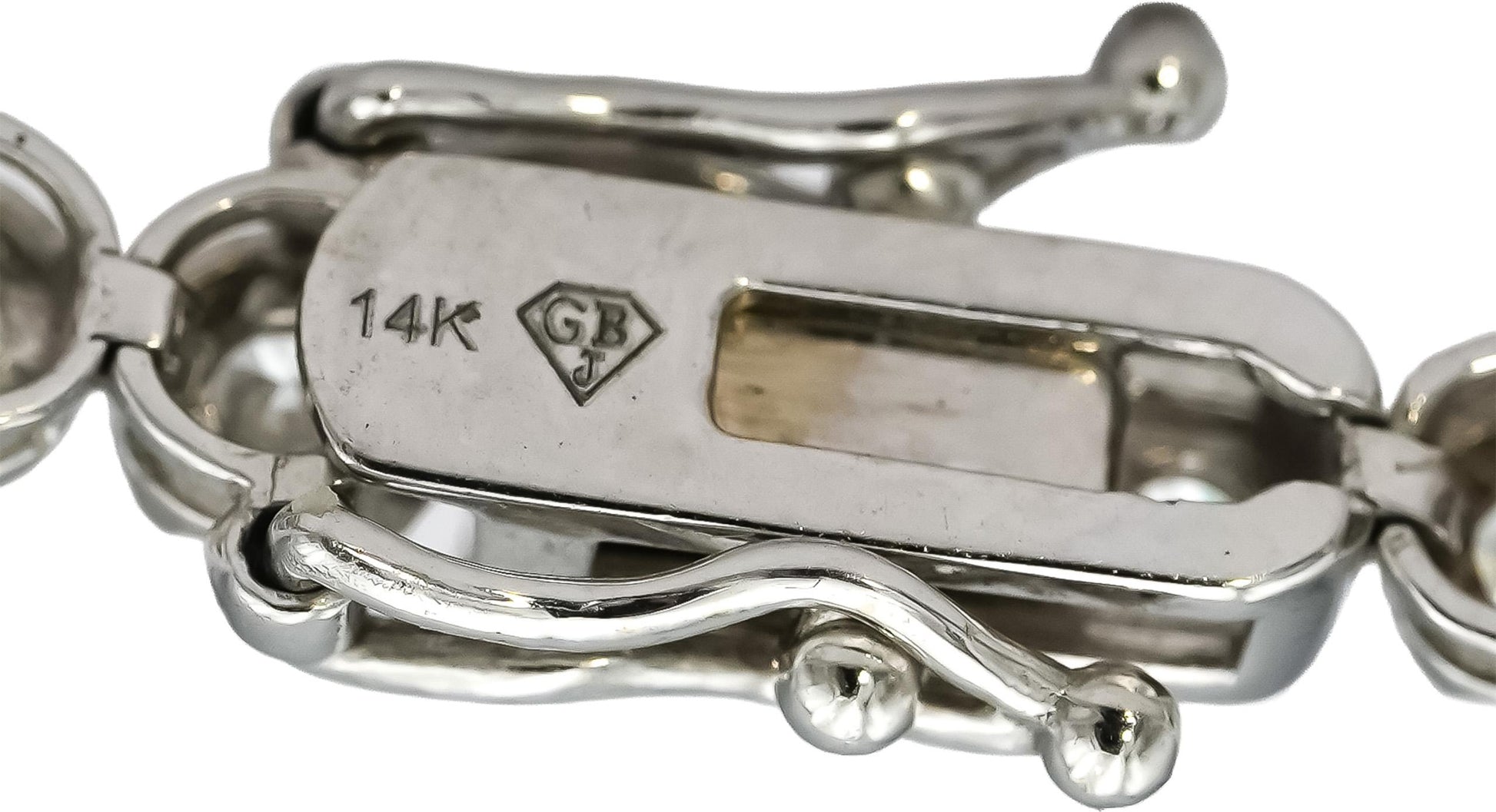 14k White Gold Round Diamond Tennis Bracelet 2.63CT