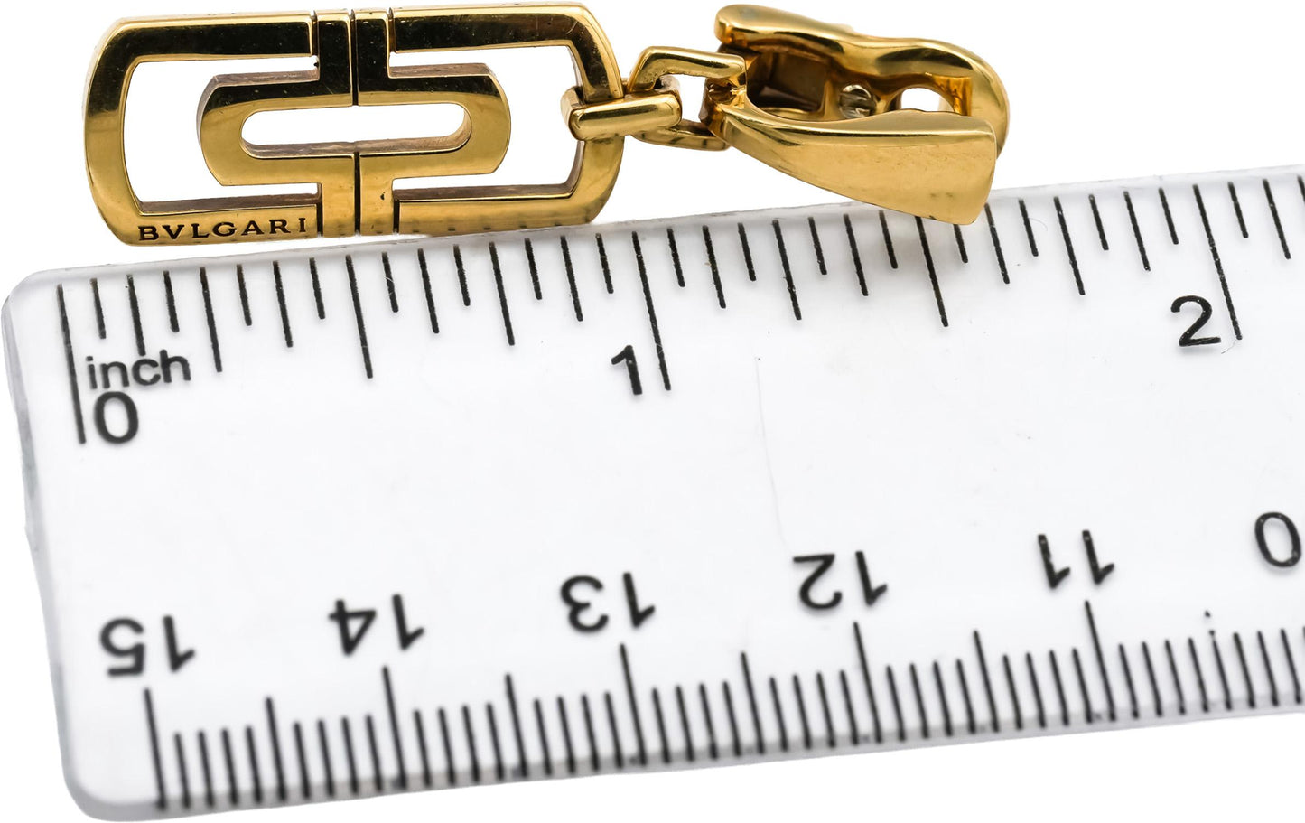 BVLGARI 18k Yellow Gold Parentesi Geometric Design Dangling Earrings