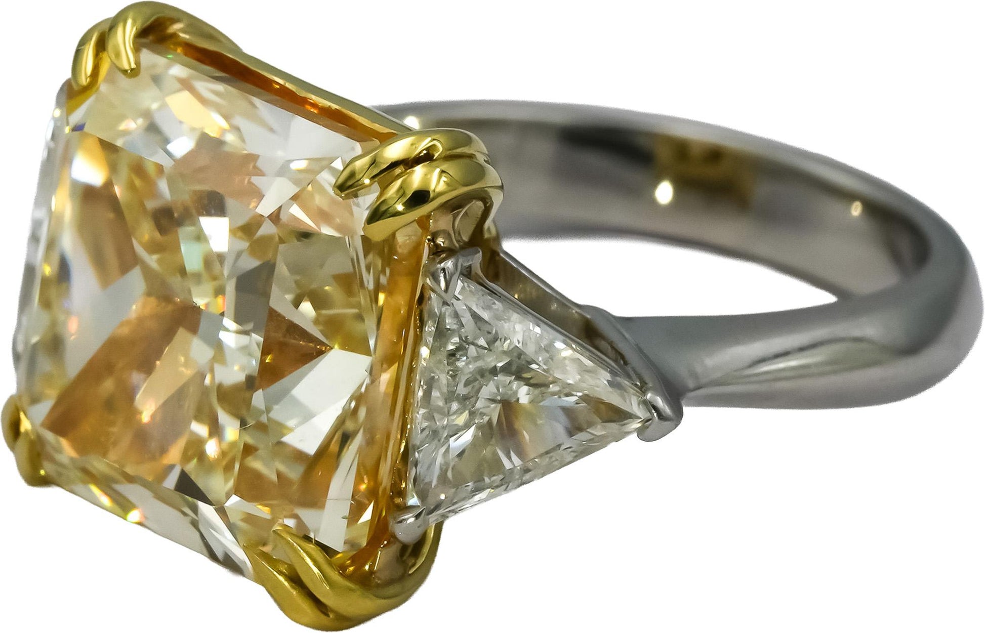 GIA Platinum & 18k Gold VS2/S-T Radiant Cut Diamond Ring 13.01CT w/ 11.51CT