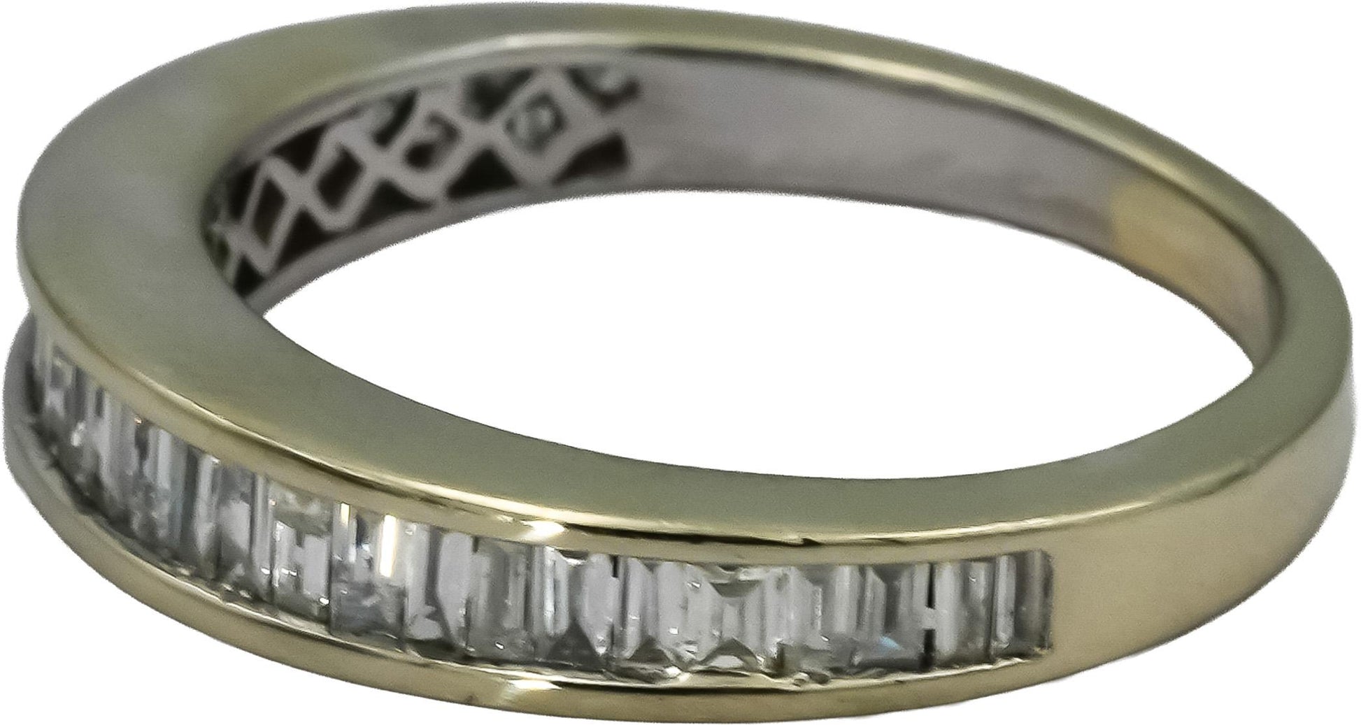 14k White Gold Baguette Cut Channel Set Diamond Band Ring 0.50CT Size 6
