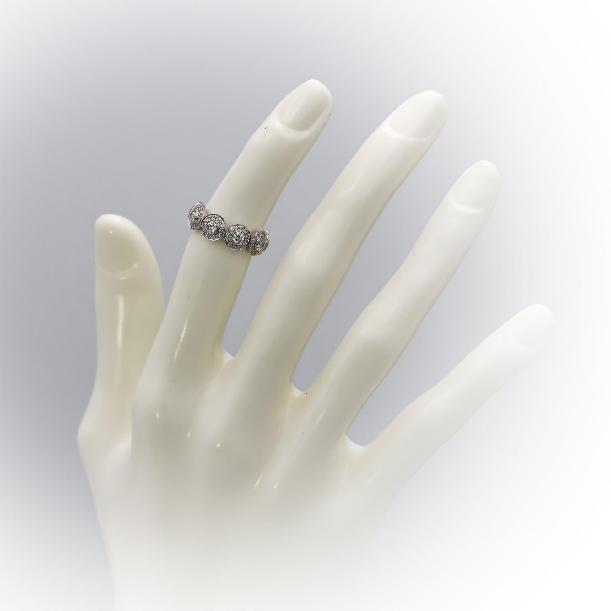 TIFFANY & CO. Platinum VS Diamond Soleste Ring 1.50CT Size 4 Retail 11000