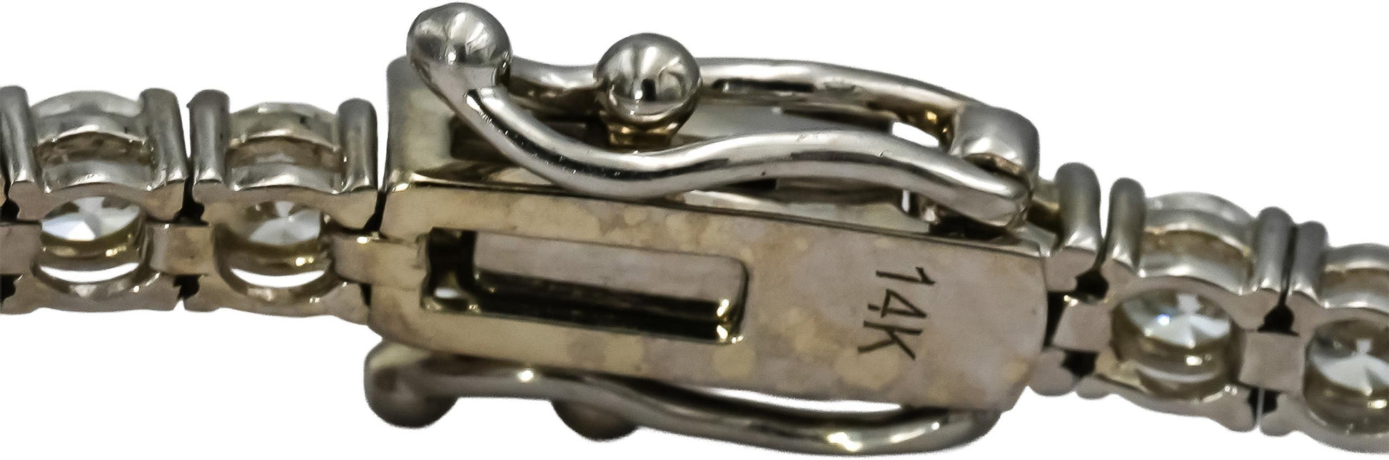 14k White Gold VS Lab-Grown Diamond Tennis Bracelet 8.86CT