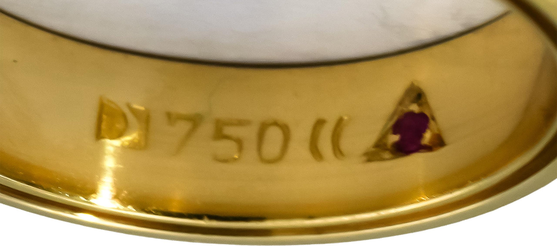 ROBERTO COIN 18k Yellow Gold Round Diamond Band Ring 0.30CT Size 6.75