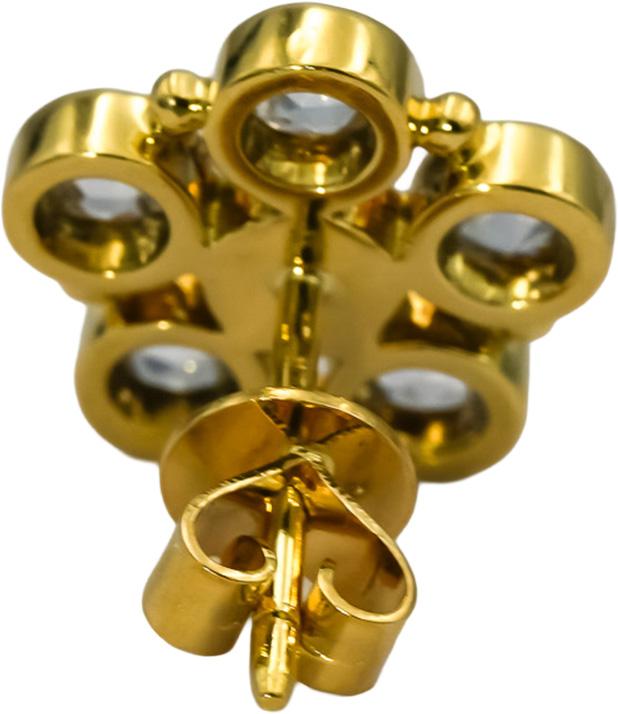 TEMPLE ST. CLAIR 18k Yellow Gold VS Diamond Flower Stud Earrings 0.62CT