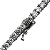 14k White Gold VS Round Lab-Grown Diamond Tennis Necklace 10.83CT