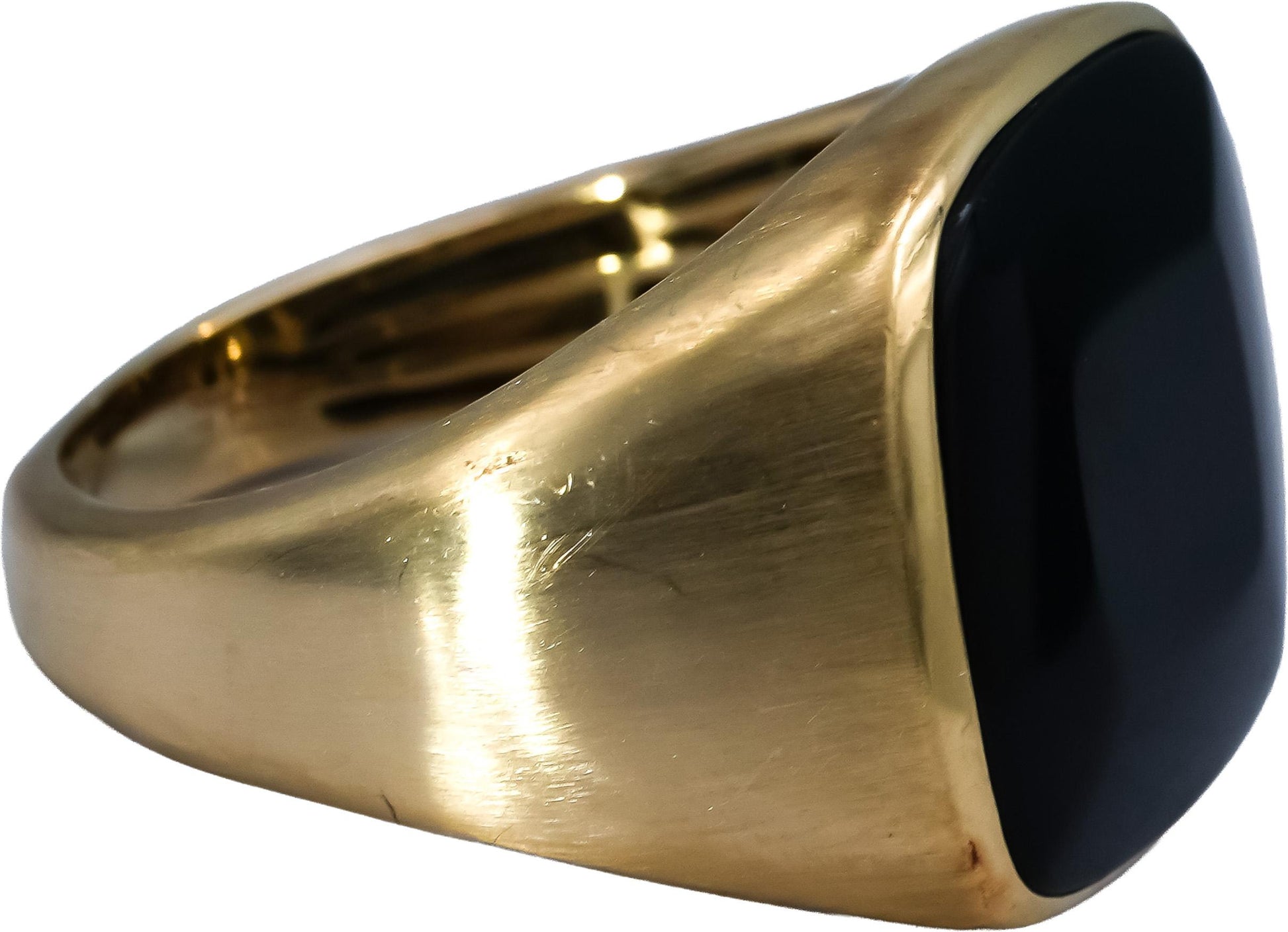 EFFY 14k Yellow Gold Cabochon Black Onyx Ring Size 9.25