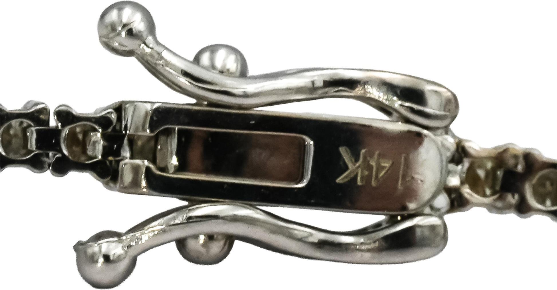 14k White Gold VS Round Diamond Tennis Bracelet 1.58CT