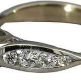 18k White Gold Round Diamond Engagement Ring 1.71CT w/ 1.51CT Center Size 6.25