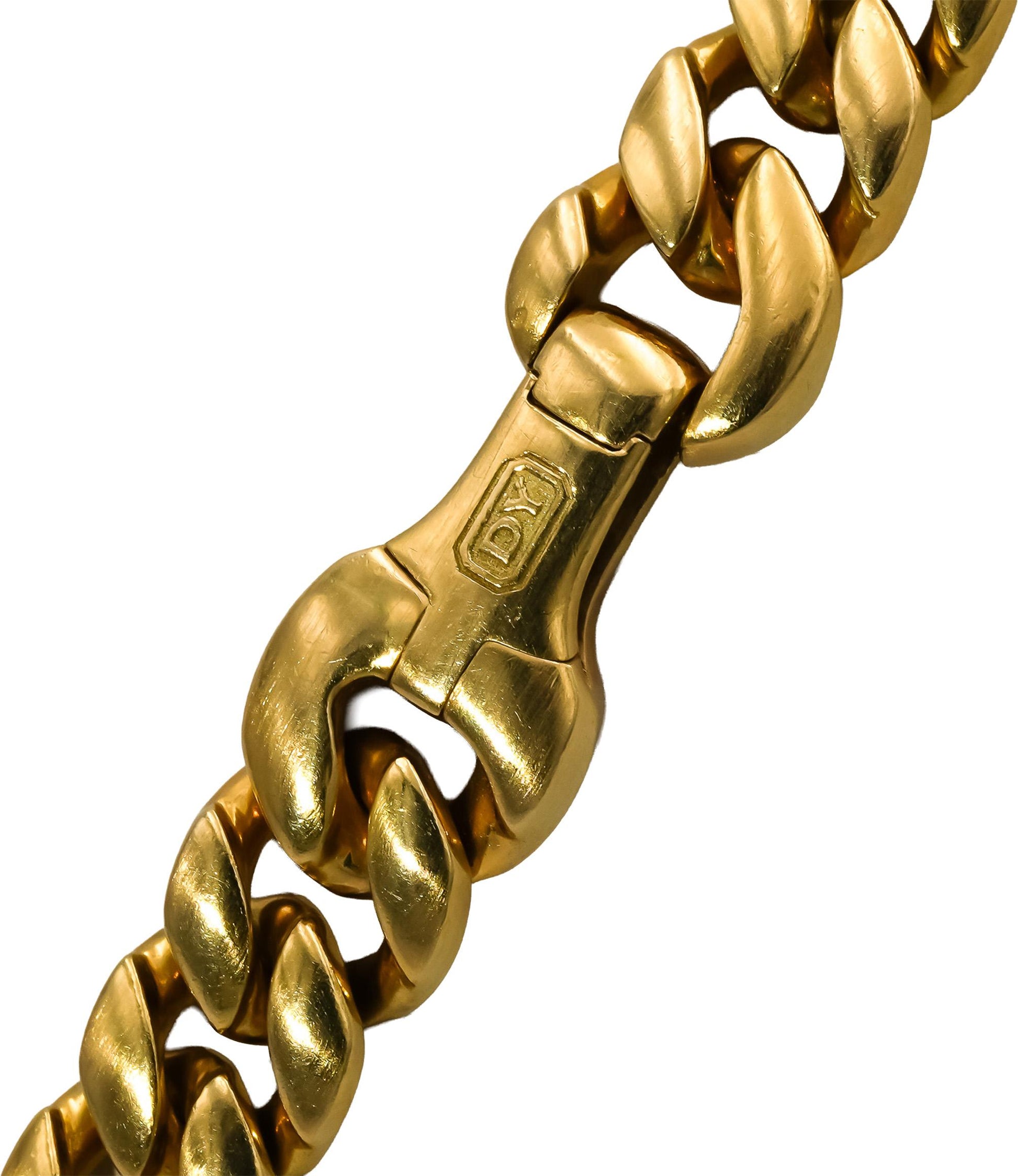DAVID YURMAN 18k Yellow Gold 8mm Wide Cuban Link Chain Necklace 49,000 Retail