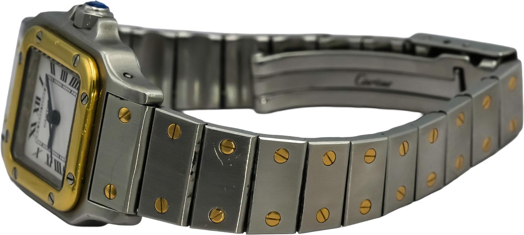 CARTIER Stainless Steel & 18k Gold Santos 24mm Quartz Ladies Watch