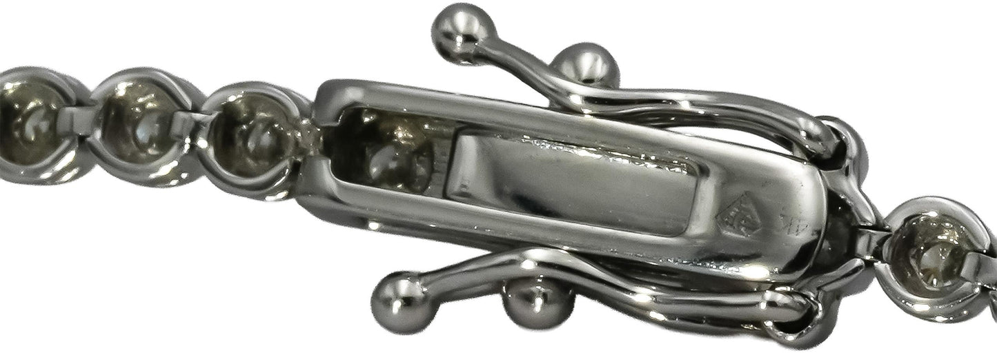 14k White Gold Round Diamond Tennis Bracelet 1.75CT 67 Pieces