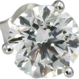 14k White Gold Round Lab-Grown Diamond Martini Setting Stud Earrings 2.01CT