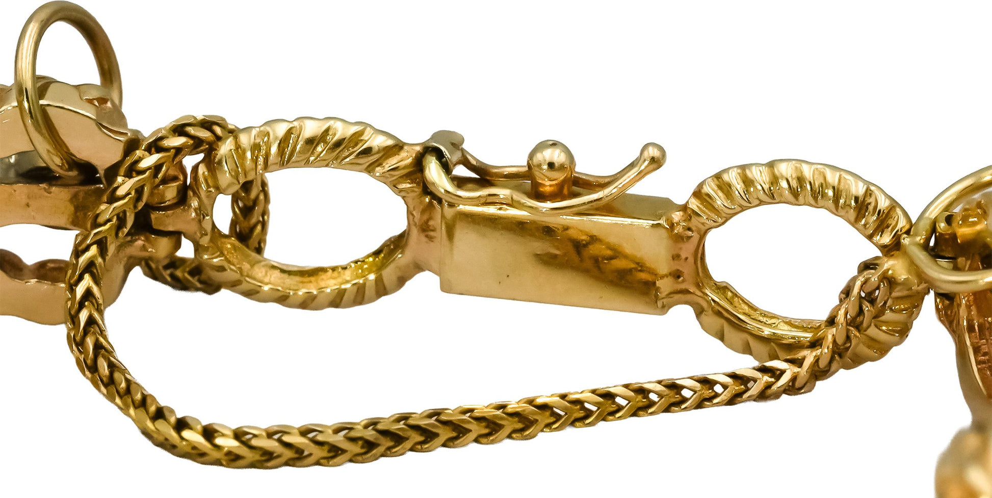 14k Yellow Gold VS Round Diamond Rope Link Bracelet 2.0CT