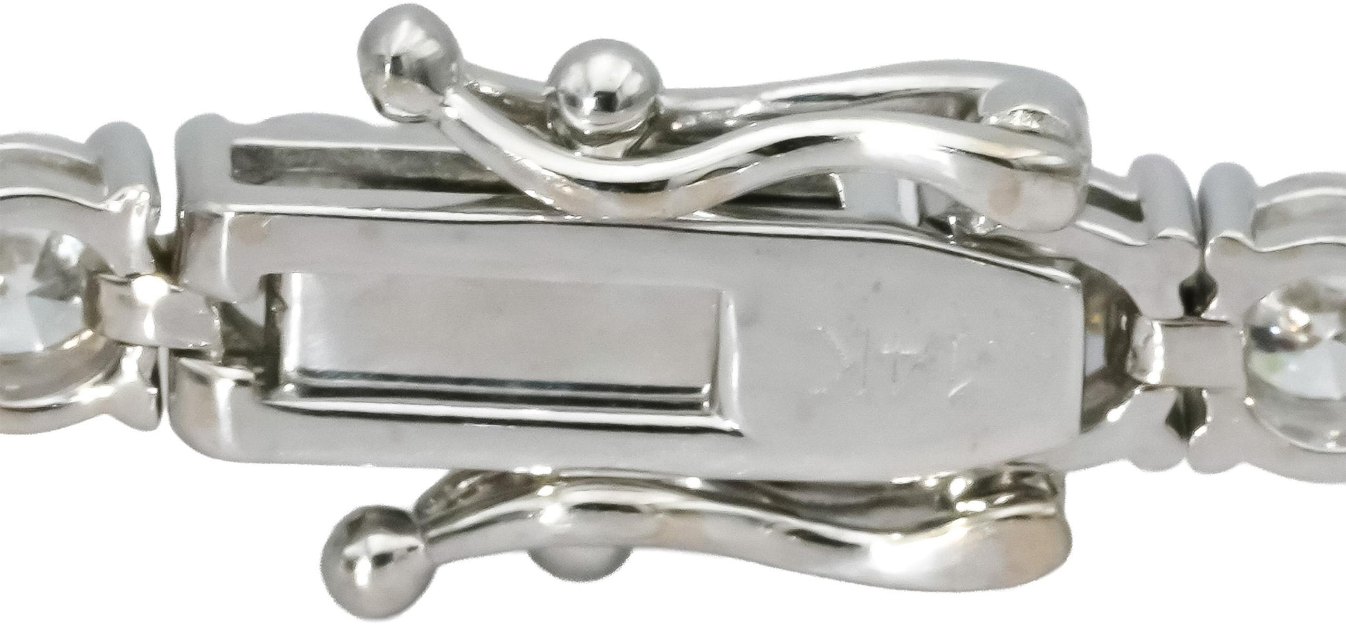 14k White Gold VS Round Diamond Tennis Bracelet 7.82CT