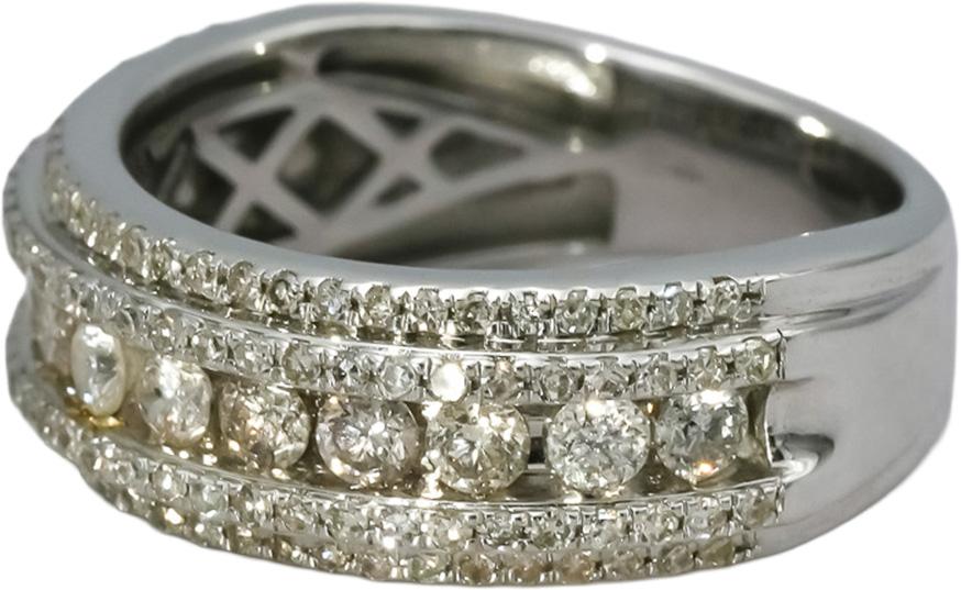 14k White Gold Round Diamond Band Ring 2.0CT Size 10
