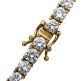 14k Yellow Gold Round VS Lab-Grown Diamond Tennis Necklace 30.45CT