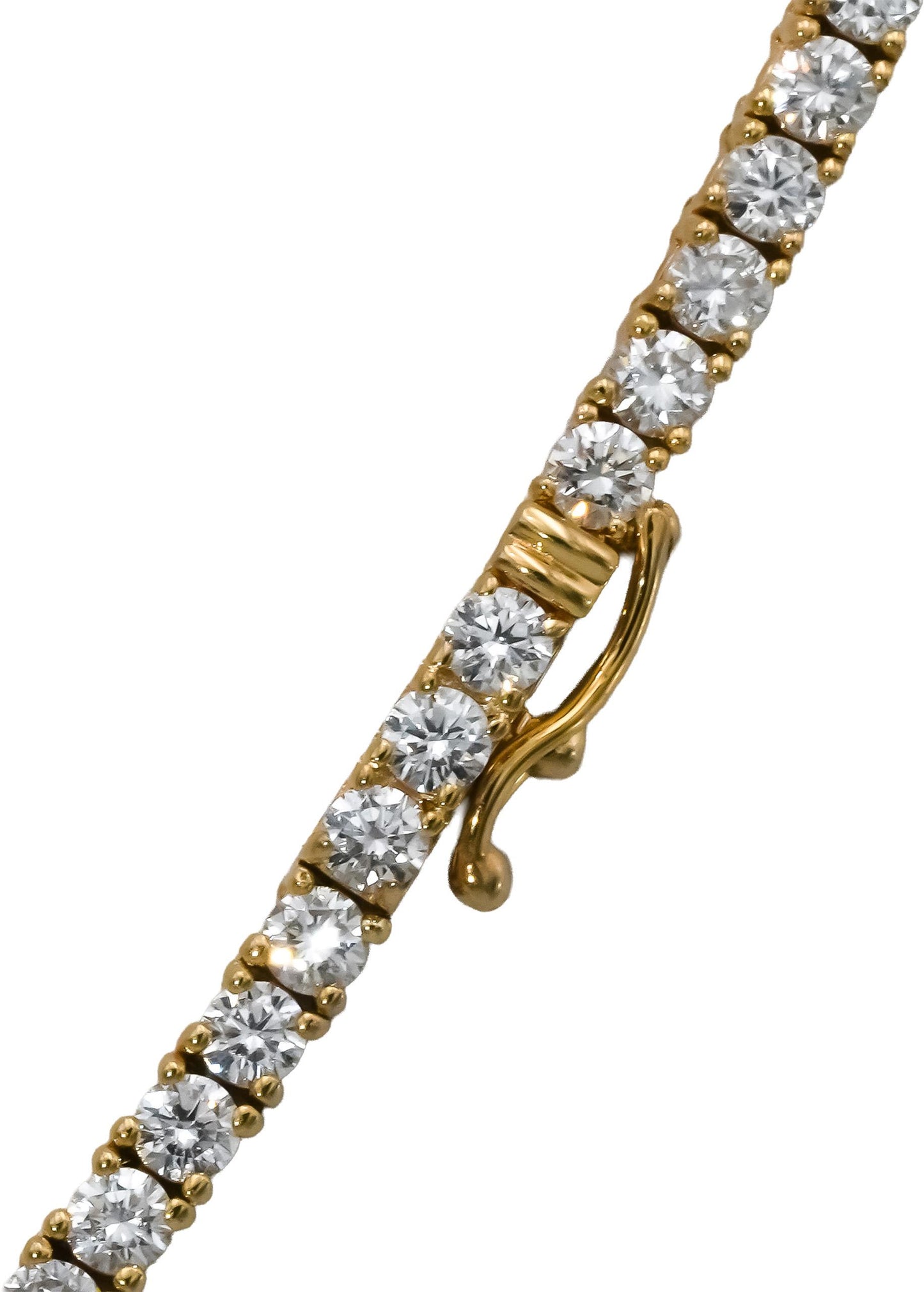 14k Rose Gold VS Round Lab-Grown Diamond Tennis Necklace 9.49CT