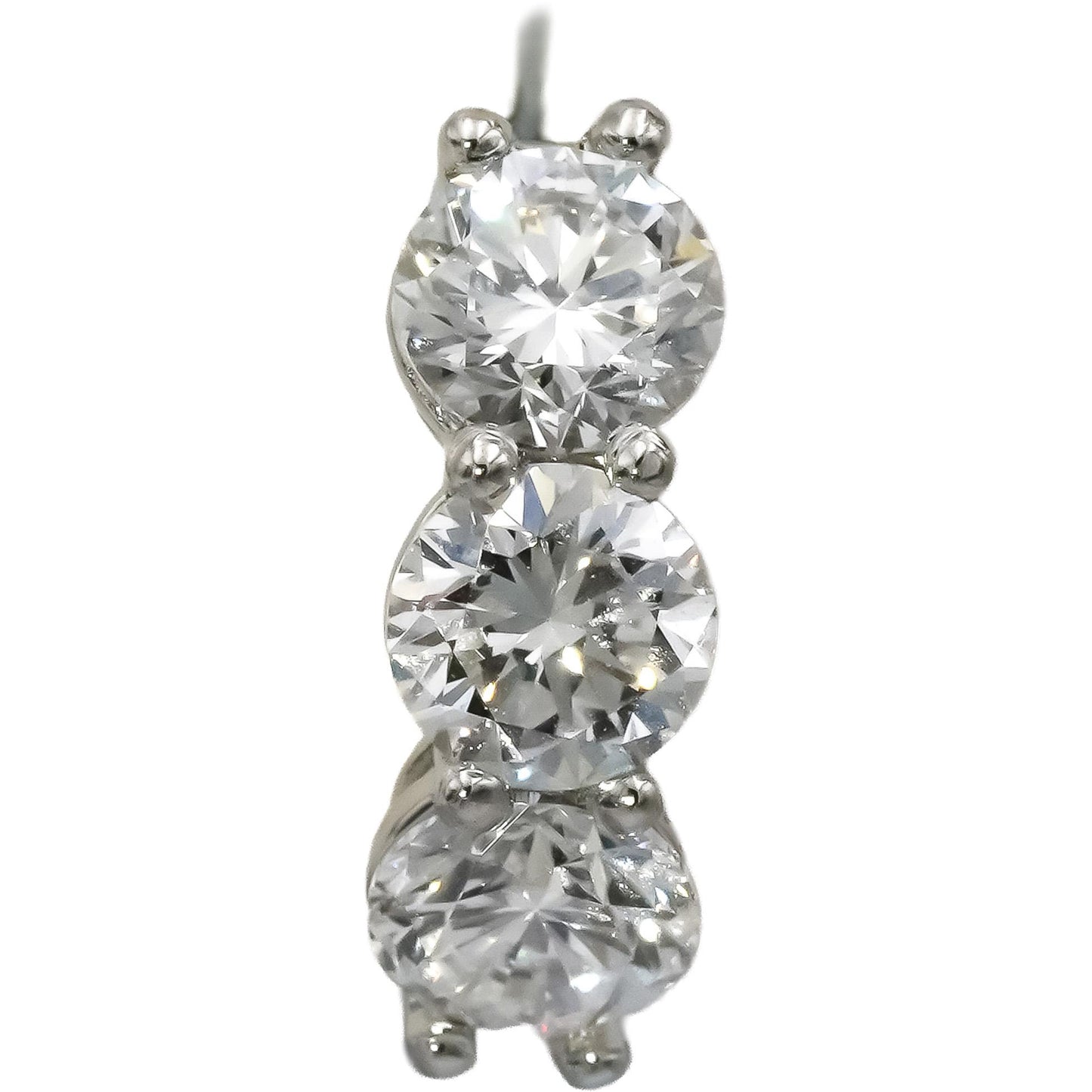 Platinum VS Round Lab-Grown Diamond Huggie Earrings 1.68CT