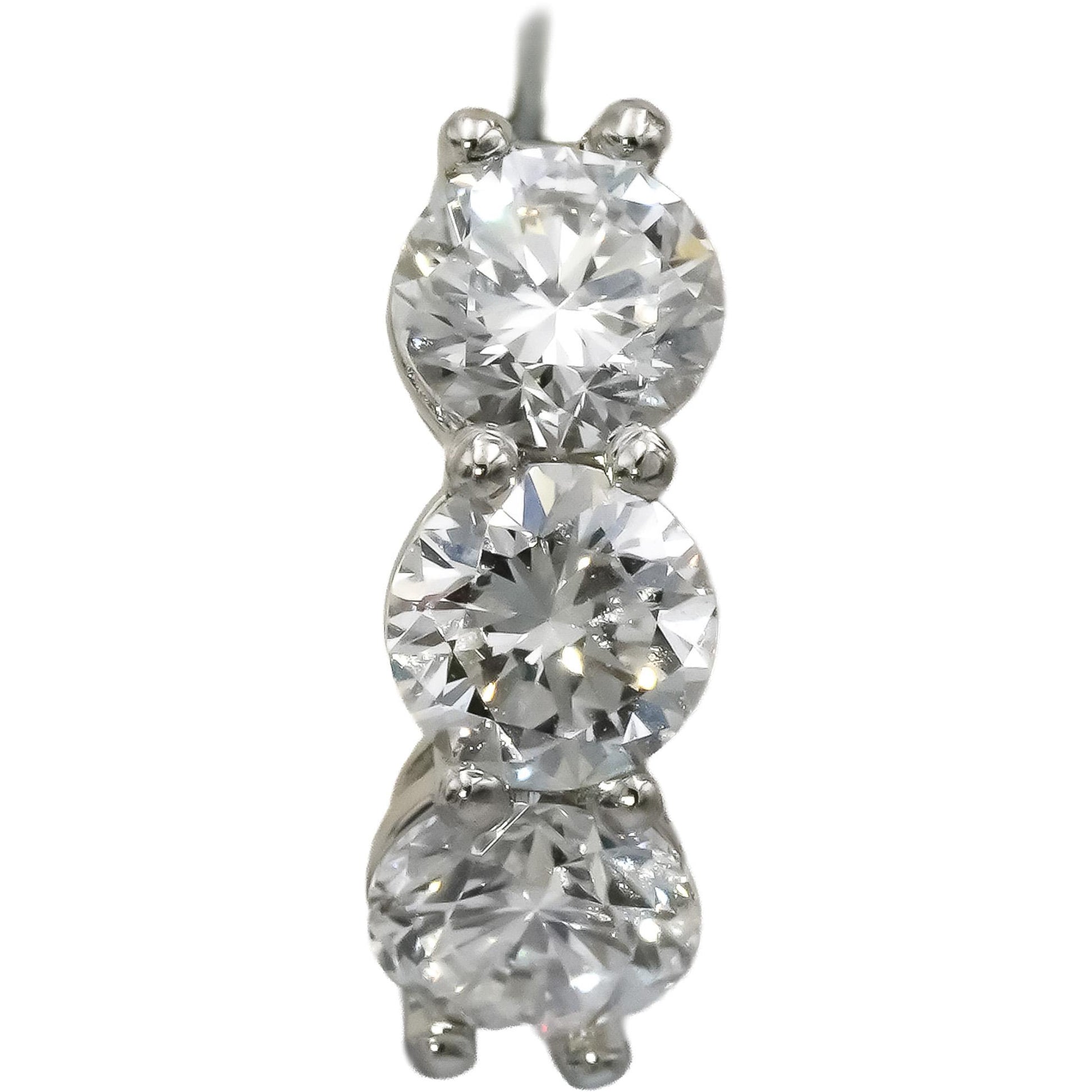 Platinum VS Round Lab-Grown Diamond Huggie Earrings 1.68CT