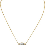 14k Yellow Gold VS Marquise Lab-Grown Diamond Solitaire Pendant Necklace 2.37CT