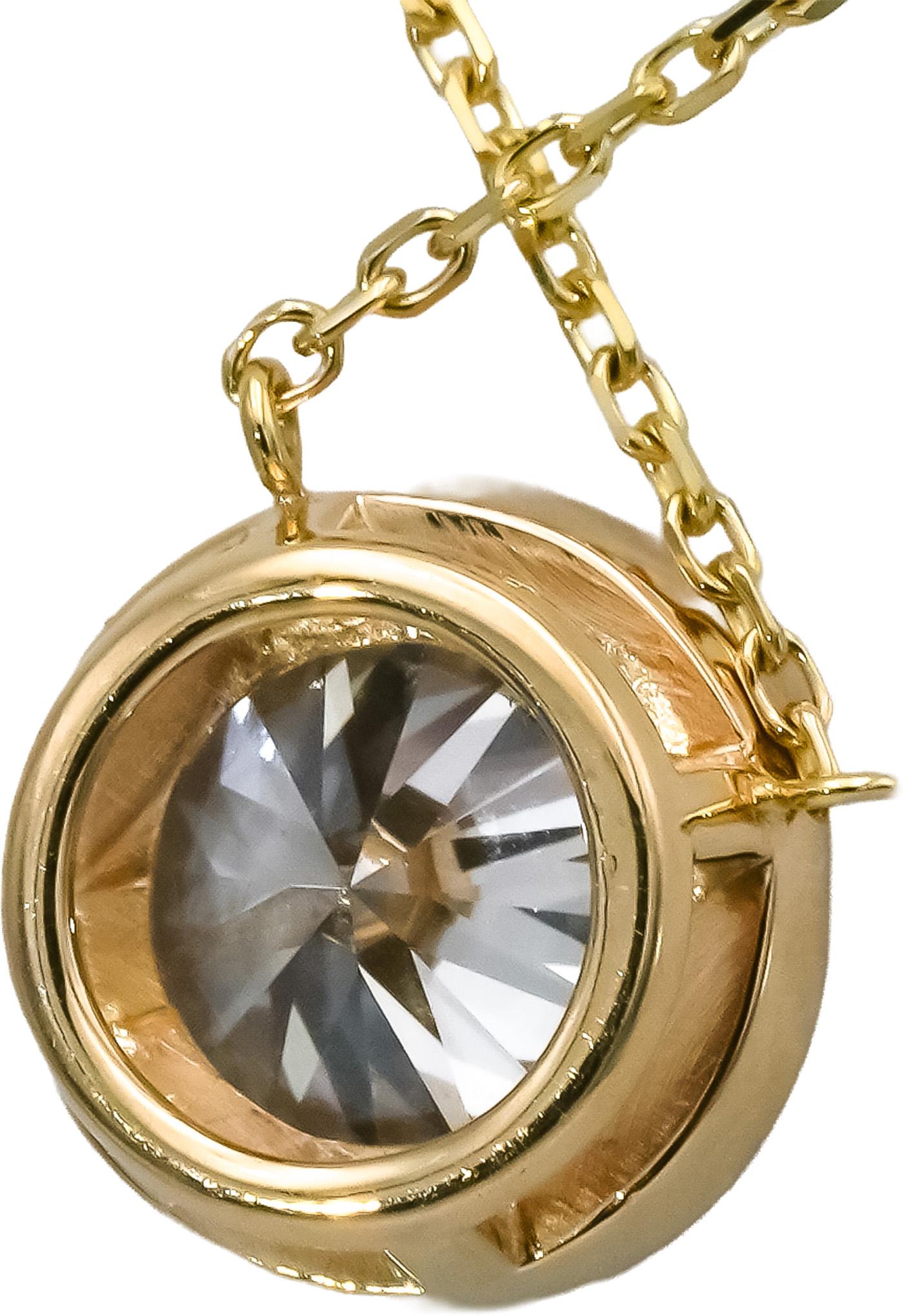 14k Yellow Gold VS Round Lab-Grown Diamond Solitaire Pendant Necklace 2.05CT