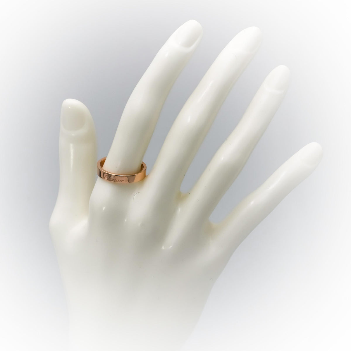 CARTIER 18k Rose Gold 4.0mm Wide Band Ring Size 54