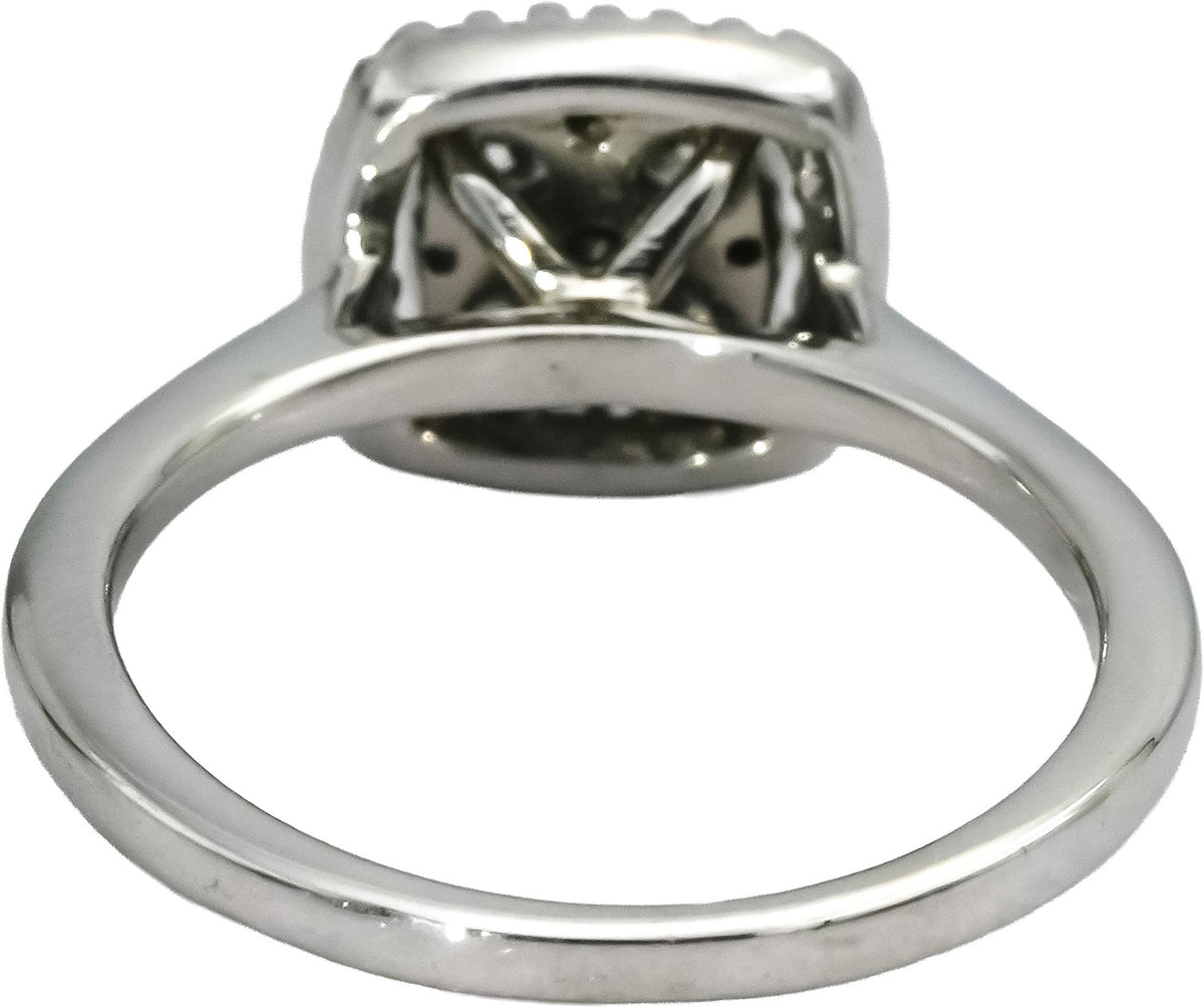 10k White Gold Round Diamond Cluster Cocktail Ring 0.50CT Size 6