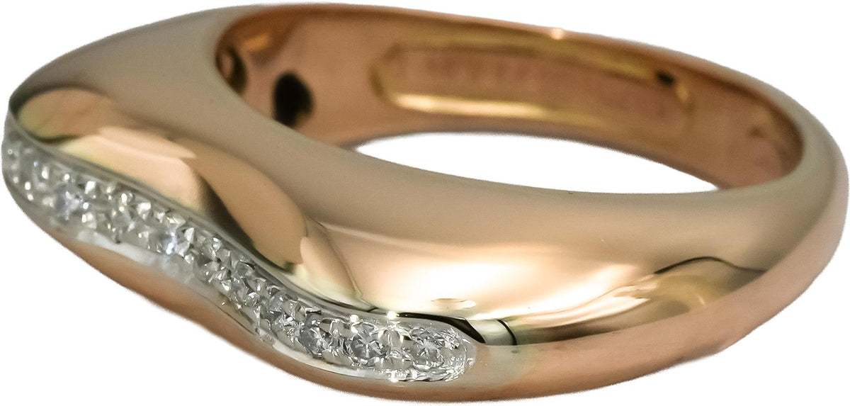 LA NOUVELLE BAGUE 18k Yellow Gold VS Diamond Heart Ring 0.15CT Size 6.5