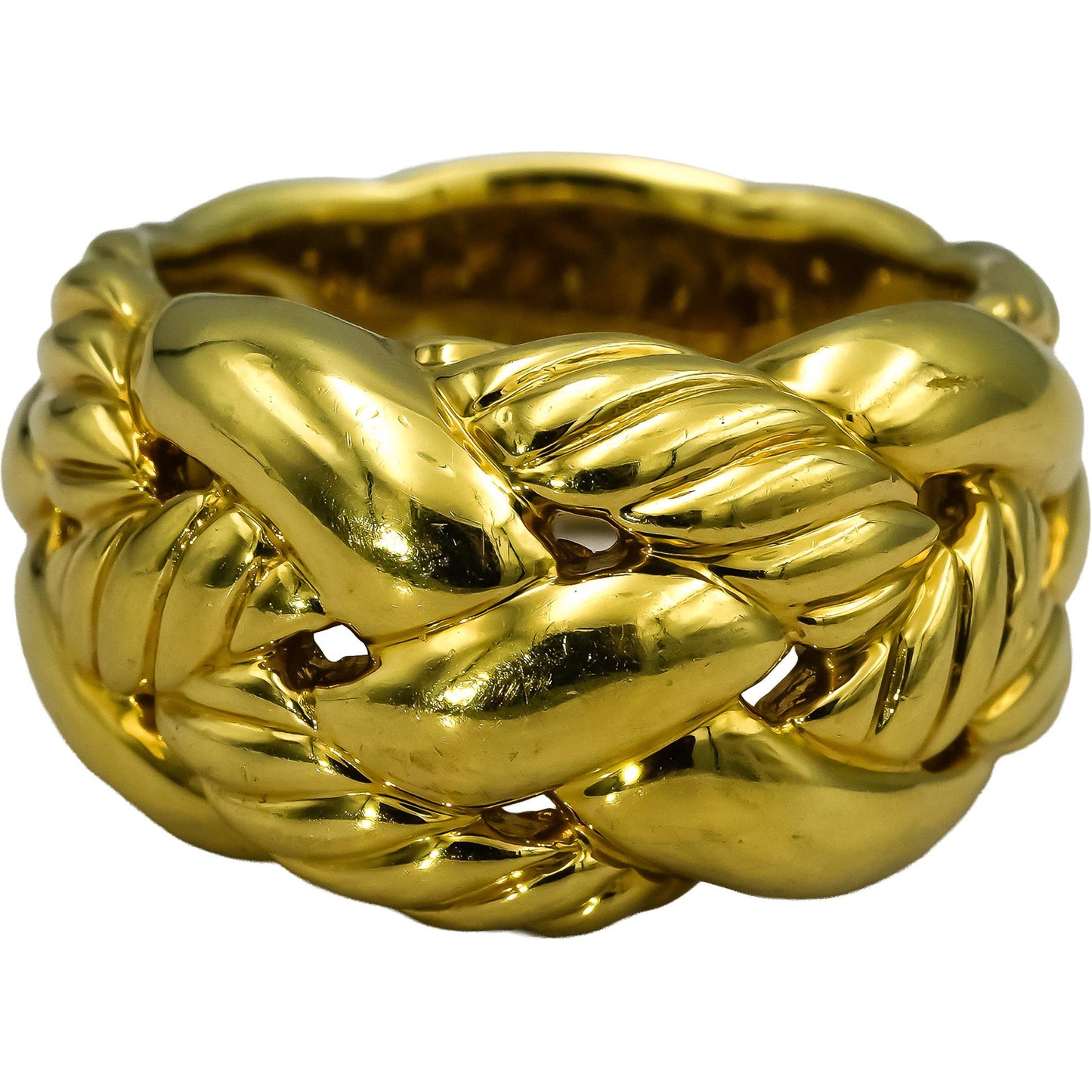 DAVID YURMAN 18k Gold Woven Collection Cable Ring 13.0mm Wide 5400.00 Retail