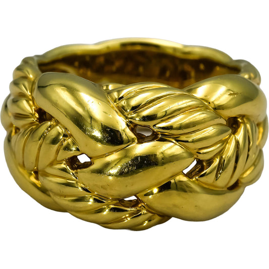 DAVID YURMAN 18k Gold Woven Collection Cable Ring 13.0mm Wide 5400.00 Retail