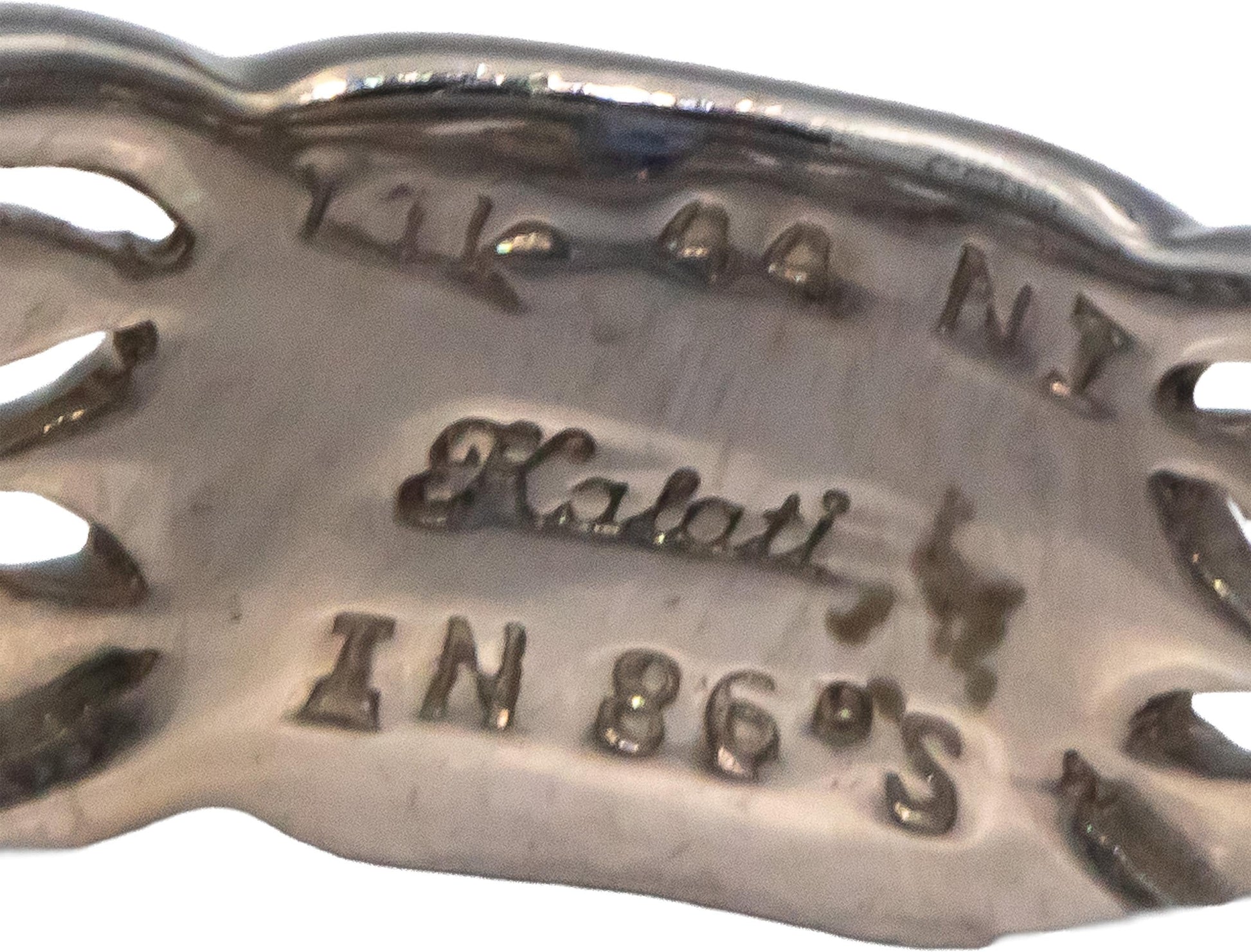 KALATI Designer 14k White Gold 1.10CT Diamond and Tanzanite Ring Size 7