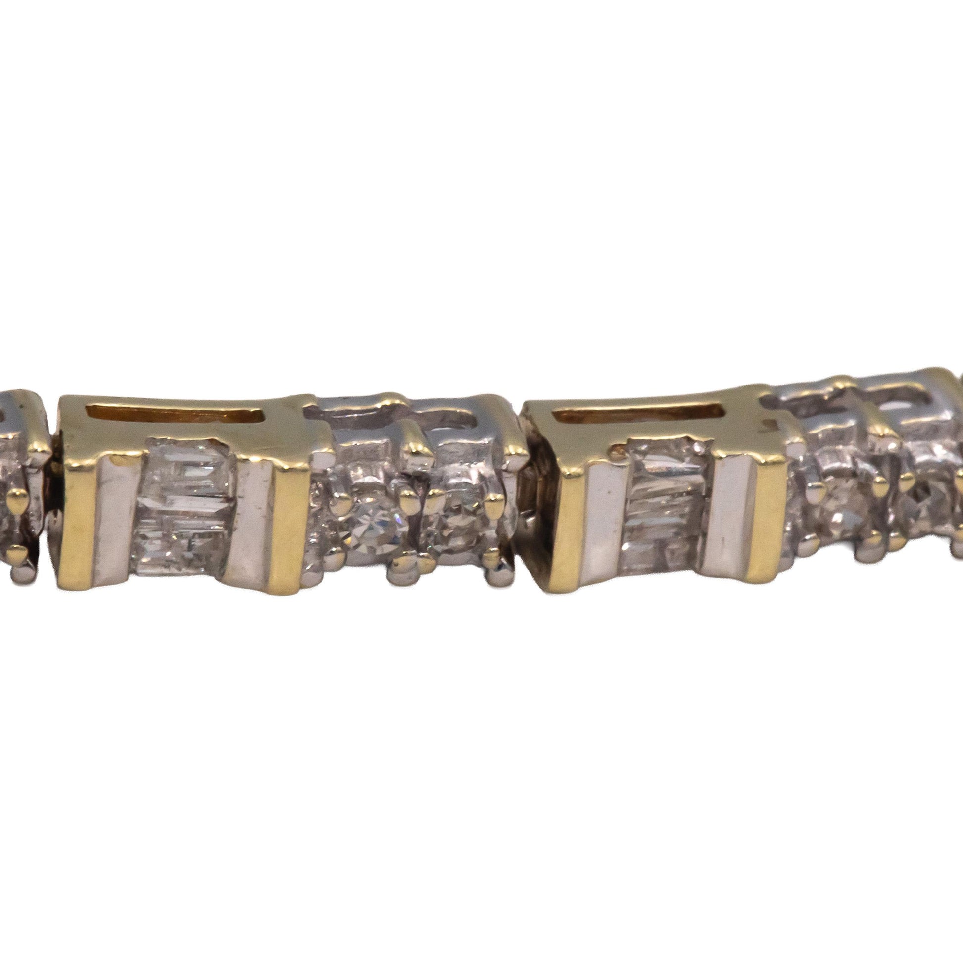 10k Yellow Gold Jewelry 0.90CT Diamond Tennis Bracelet