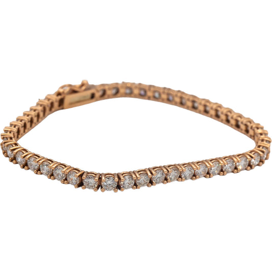14k Rose Gold Jewelry VS Round Cut Diamond Tennis Bracelet 6.85CT