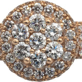 14k Rose Gold  Lab Grown Round Diamond Pave Cluster Ring 8.0CT Size 8.5
