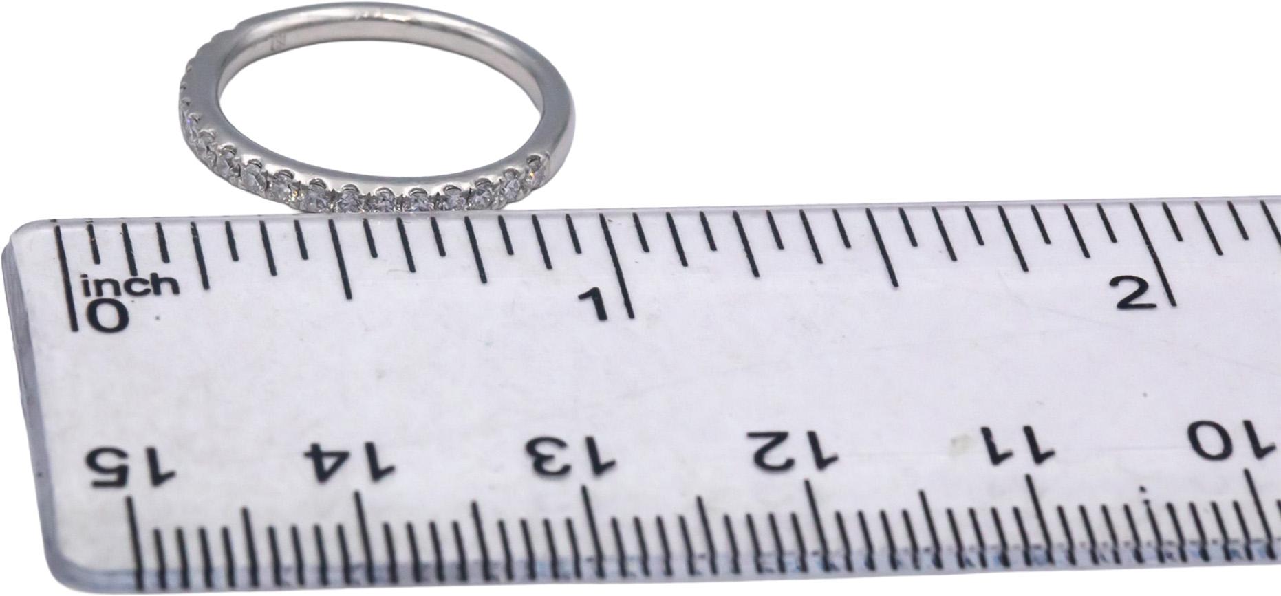 Platinum 0.40CT VS Round Cut Diamond Anniversary Band Ring Size 4.5