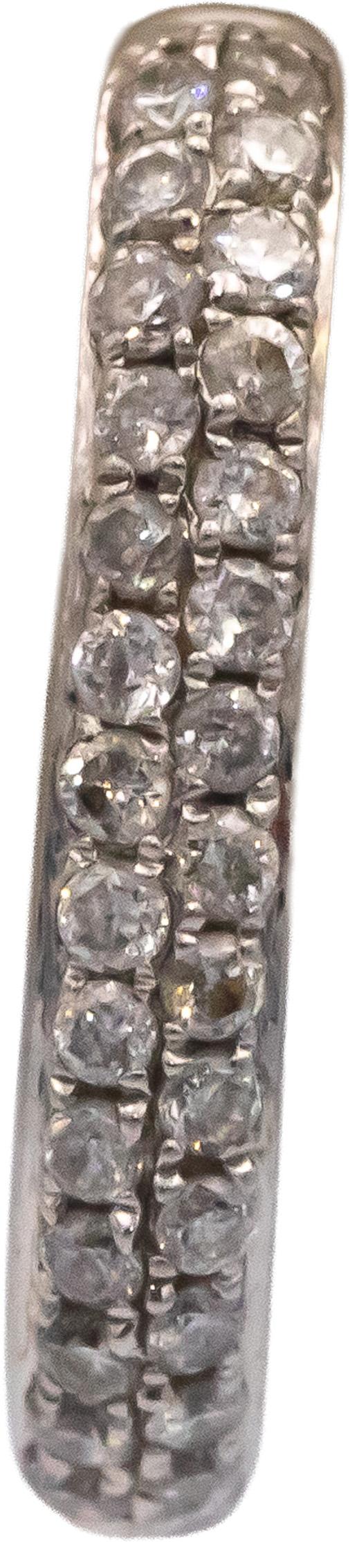 14k White Gold Jewelry 0.13CT Round Cut Diamond Huggie Earrings