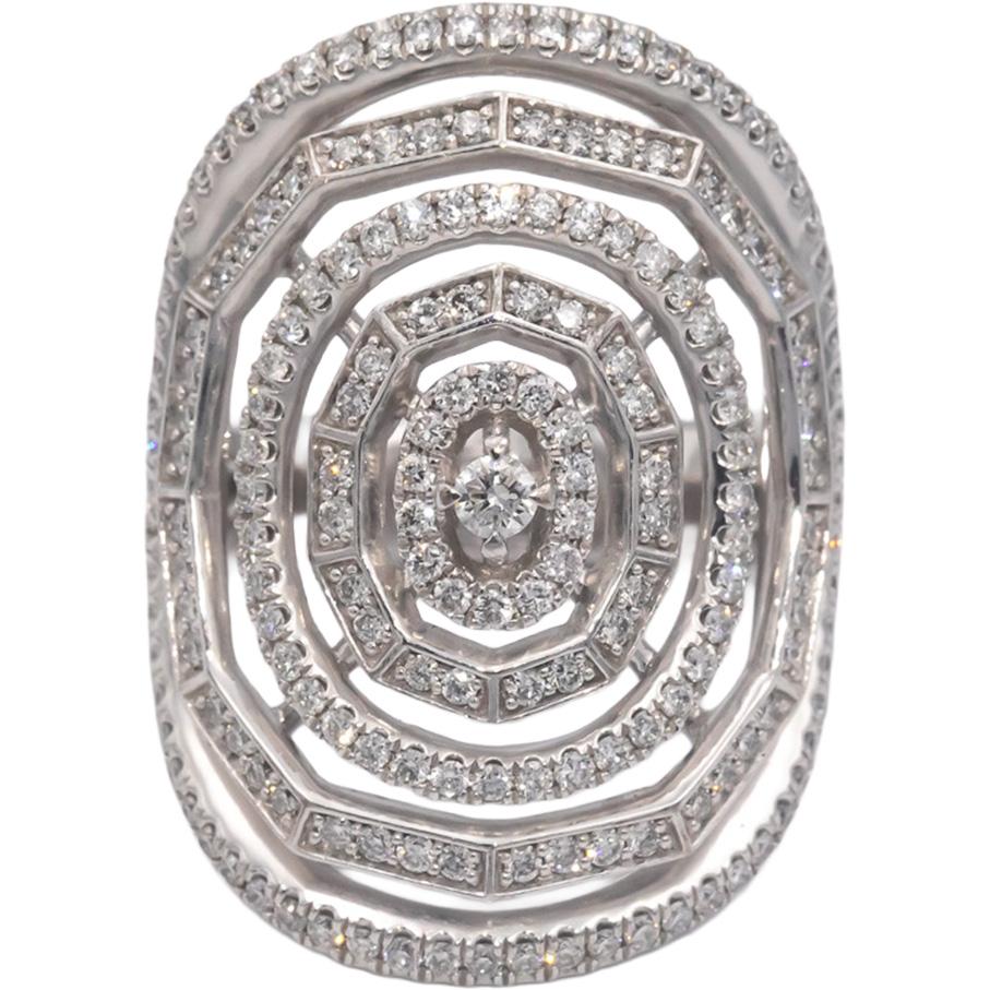 DAVID YURMAN 18k White Gold VS Diamond Stax Cocktail Ring 1.05CT Size 7