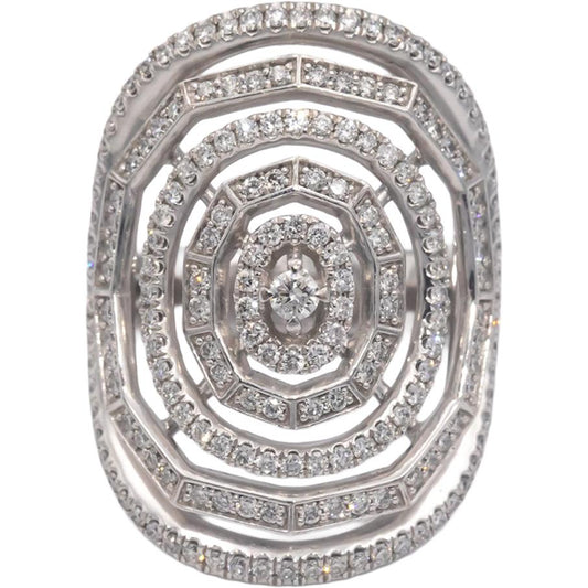 DAVID YURMAN 18k White Gold VS Diamond Stax Cocktail Ring 1.05CT Size 7