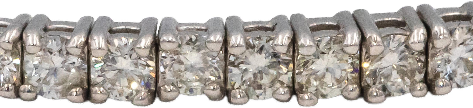 Round Diamond 18k White Gold Flexible Bangle Bracelet 2.97CT