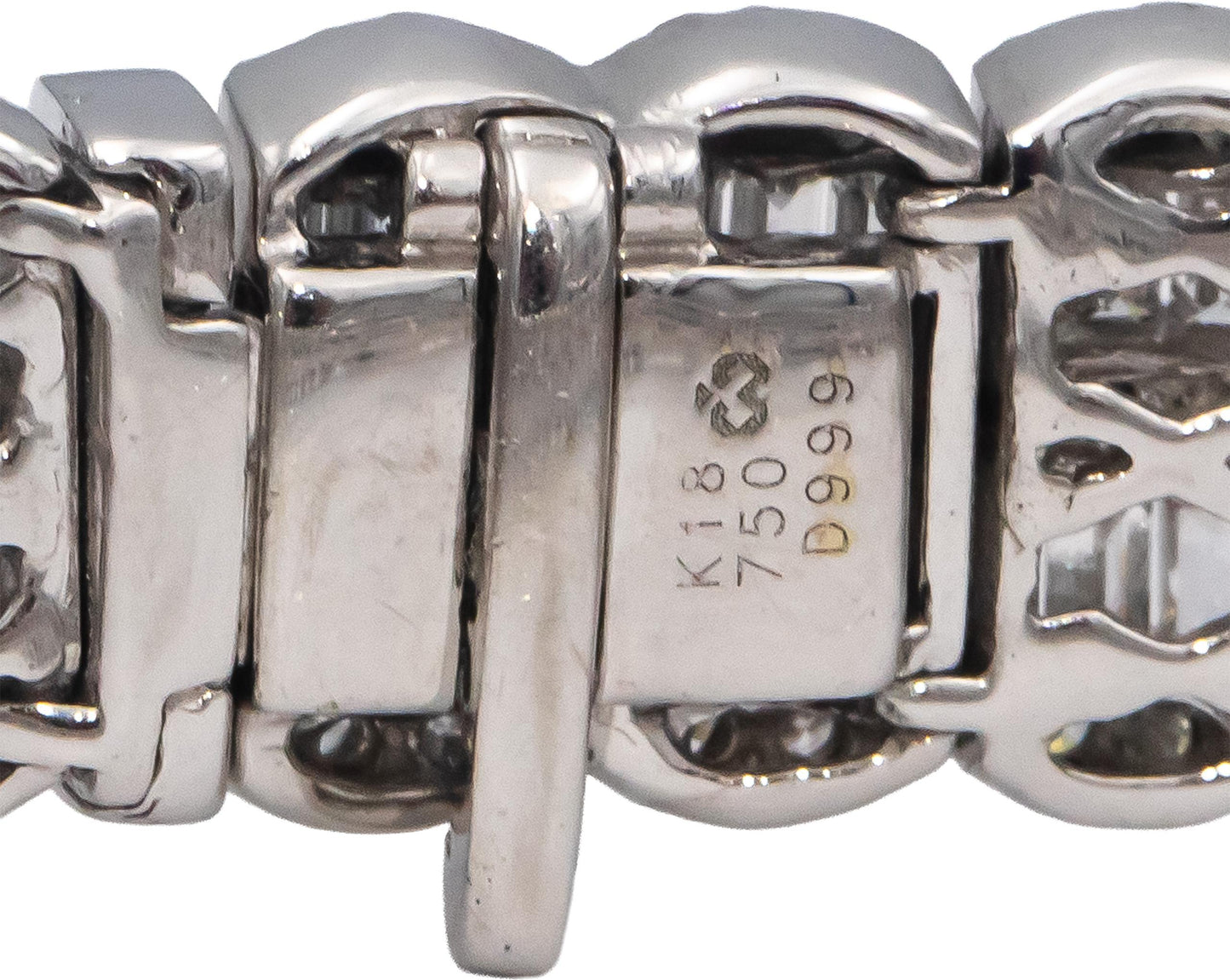 18k White Gold VS Round & Baguette Cut Diamond Fancy Link Bracelet 9.99CTW