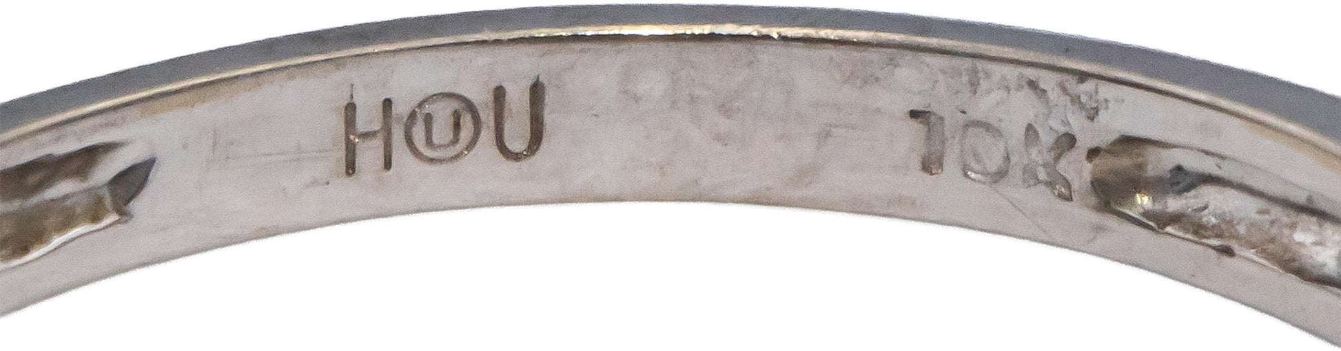 10k White Gold Round Diamond Cocktail Ring 0.25CT Size 8.25