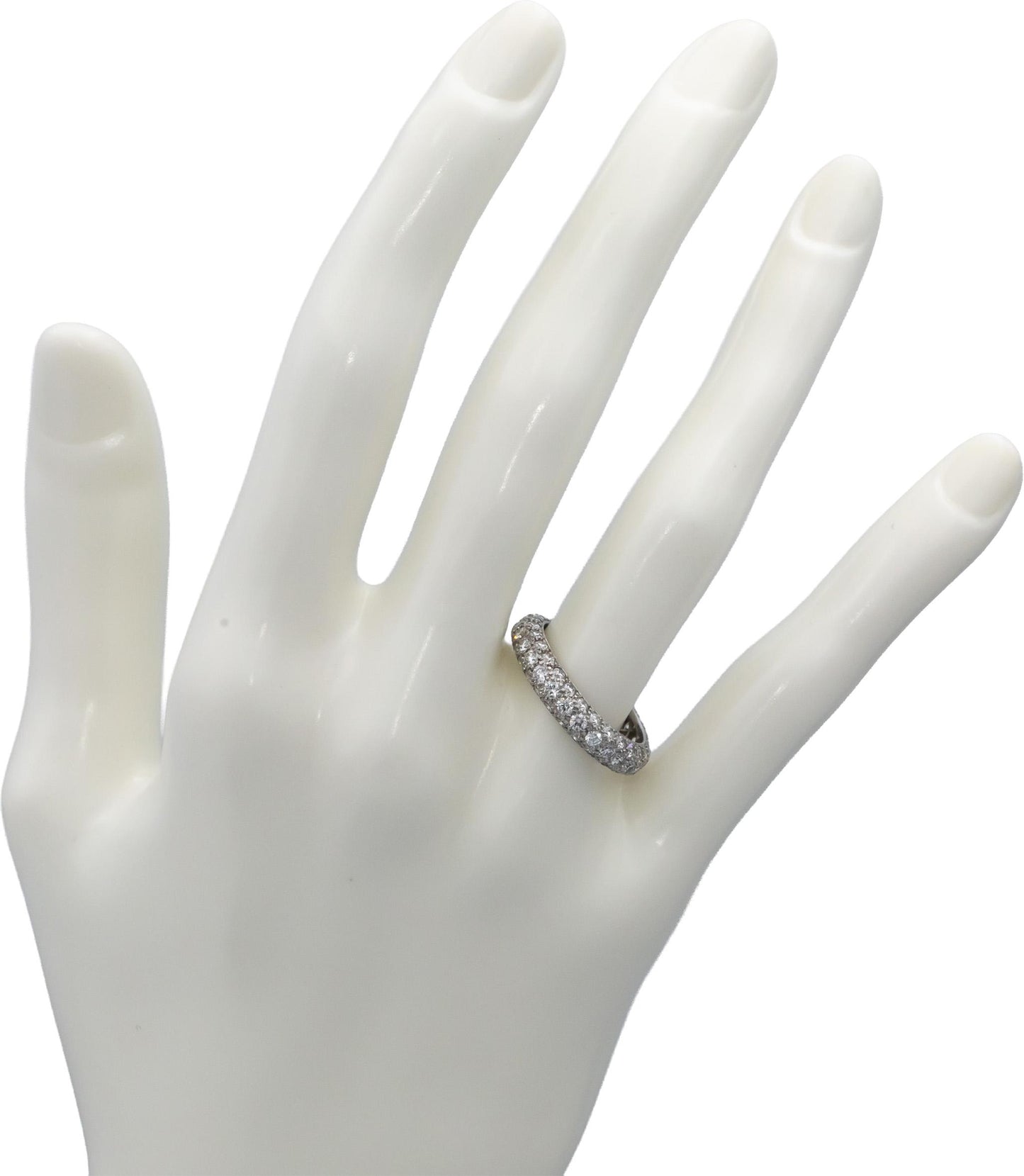 TIFFANY & CO. Platinum VS Round Diamond Eternity Band Ring 2.50CT Size 6.5