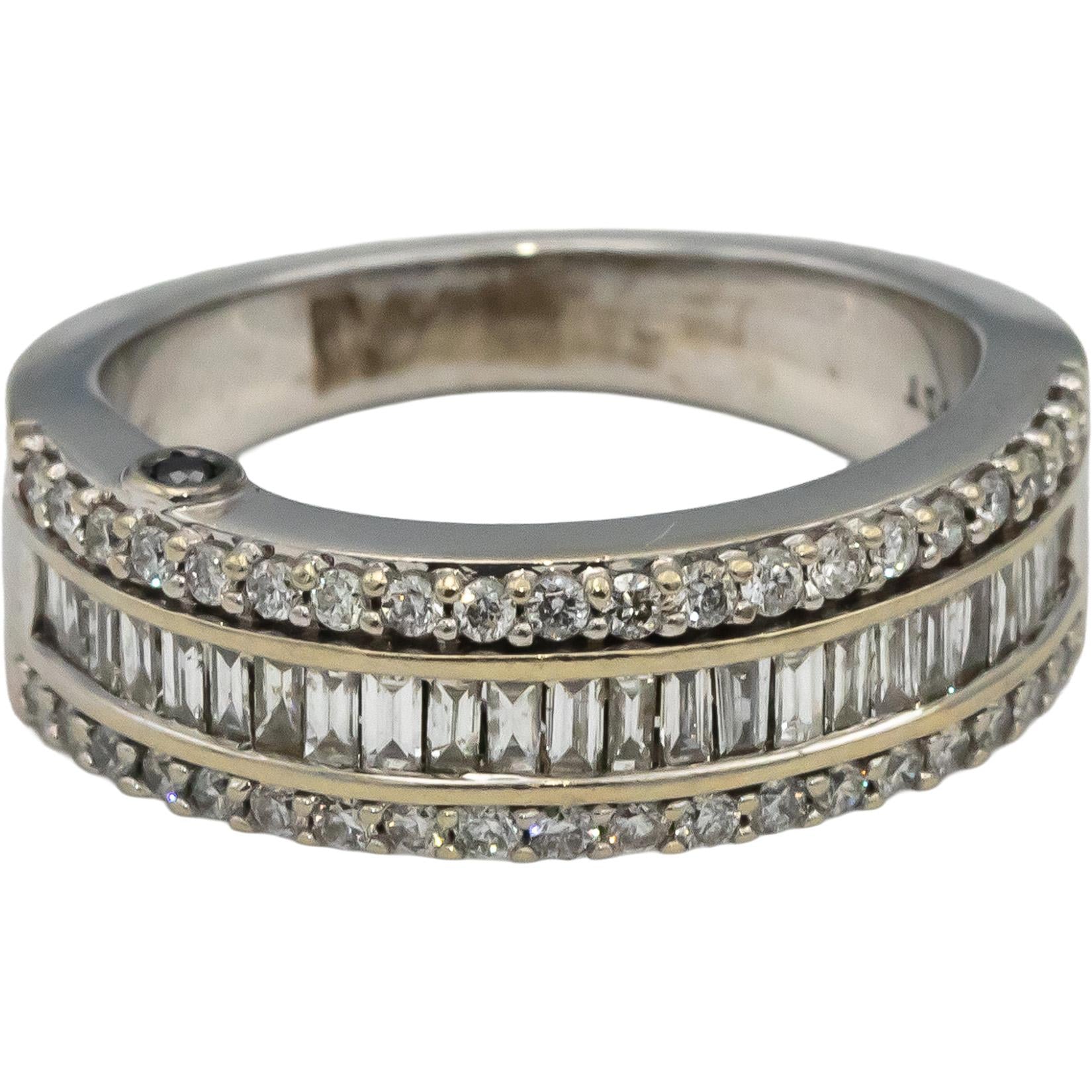 Marilyn Monroe Collection 14k White Gold Diamond Band Ring 1.0CT Size 7