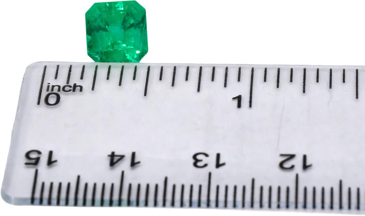 GIA Certified Octagonal Cut Natural Colombian Emerald Loose Gemstone 2.14CT