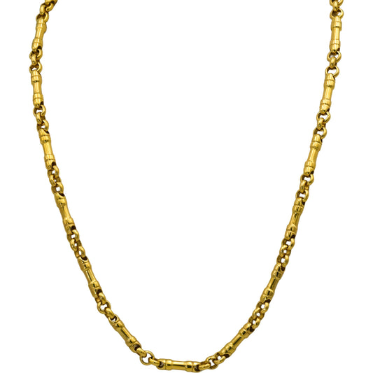 TIFFANY & CO. 18k Yellow Gold Barrel Link Necklace