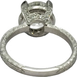 Platinum Round Diamond Engagement Ring 2.11CT w/ 1.86CT Center Size 6